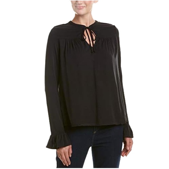 Michael Stars stretch peasant ruffle top size XSmall - Picture 1 of 10